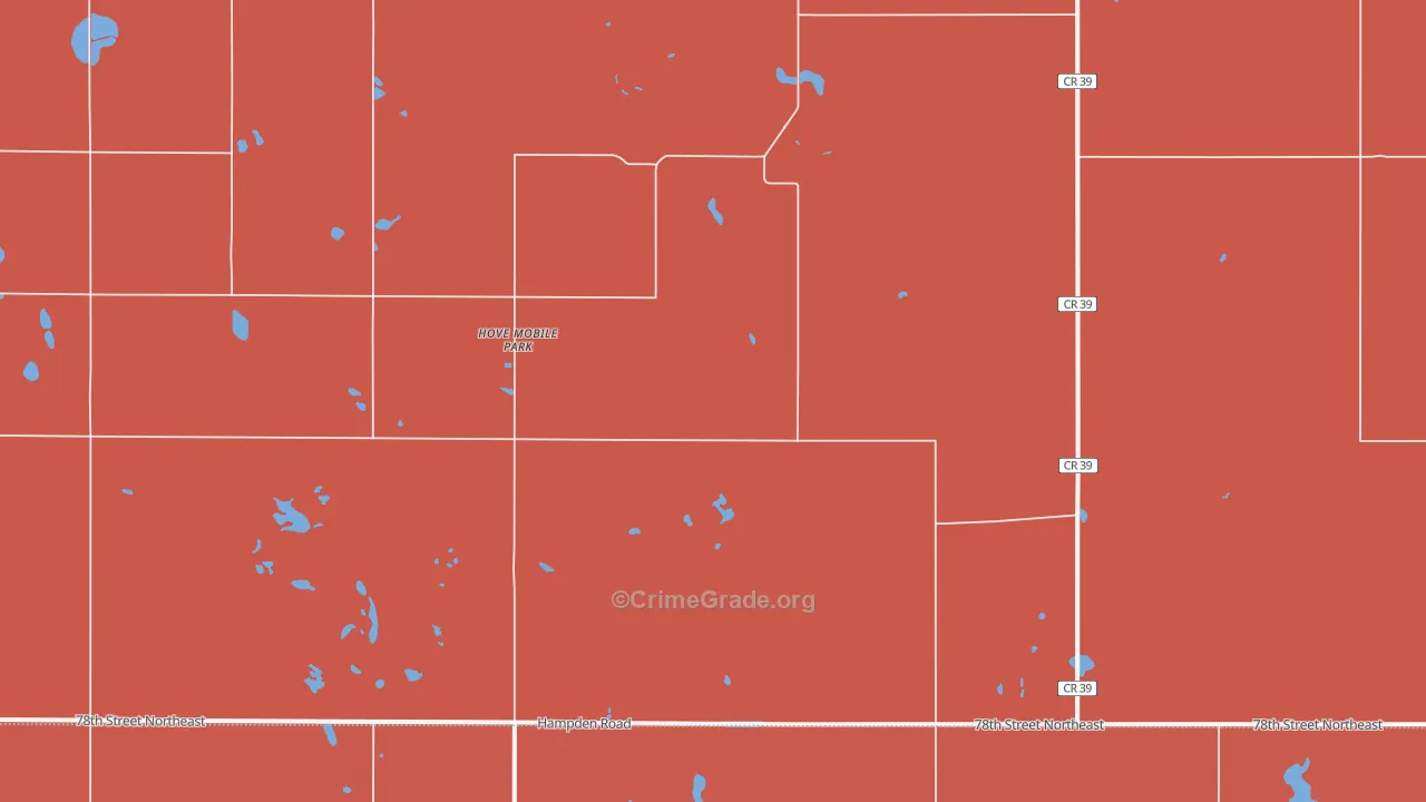 Hove Mobile Park, ND Map of Murder Rates
