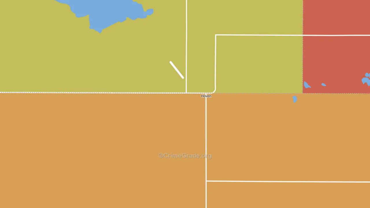 Hoven, SD Map of Murder Rates