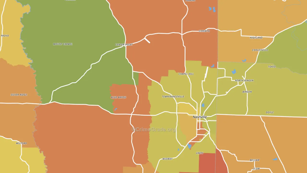 Howard County, AR Map of Murder Rates