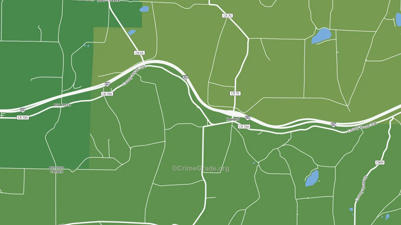 Howard, NY Map of Murder Rates