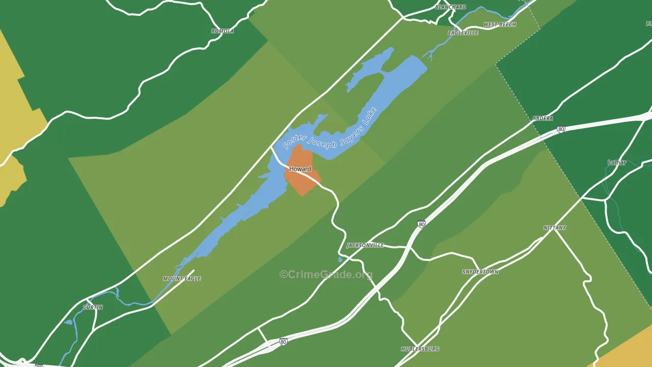 Howard, PA Map of Murder Rates