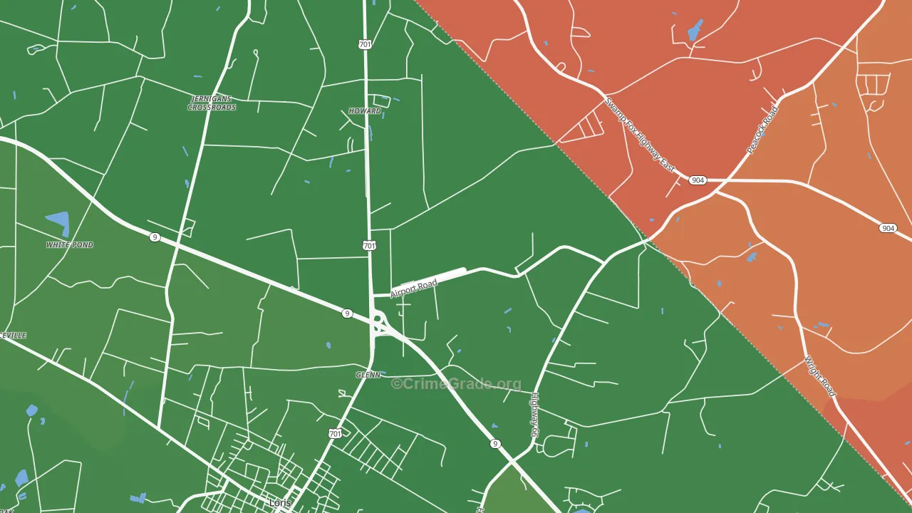 Howard, SC Map of Murder Rates