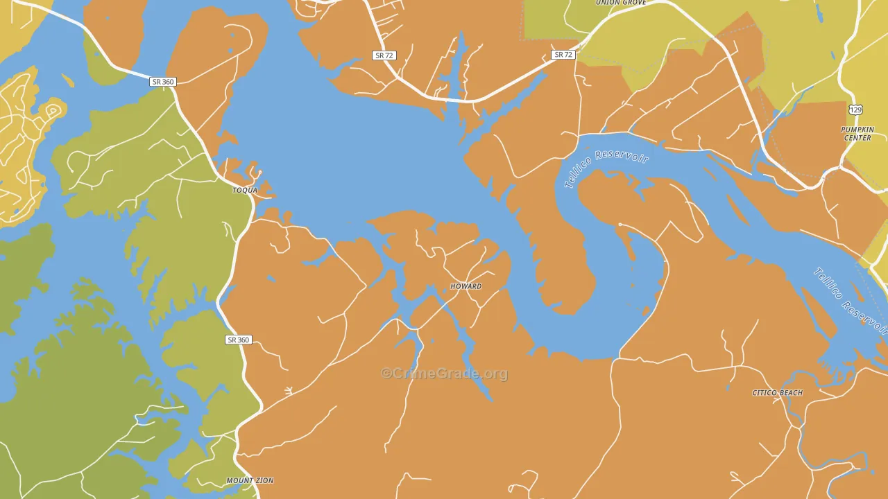 Howard, TN Map of Murder Rates