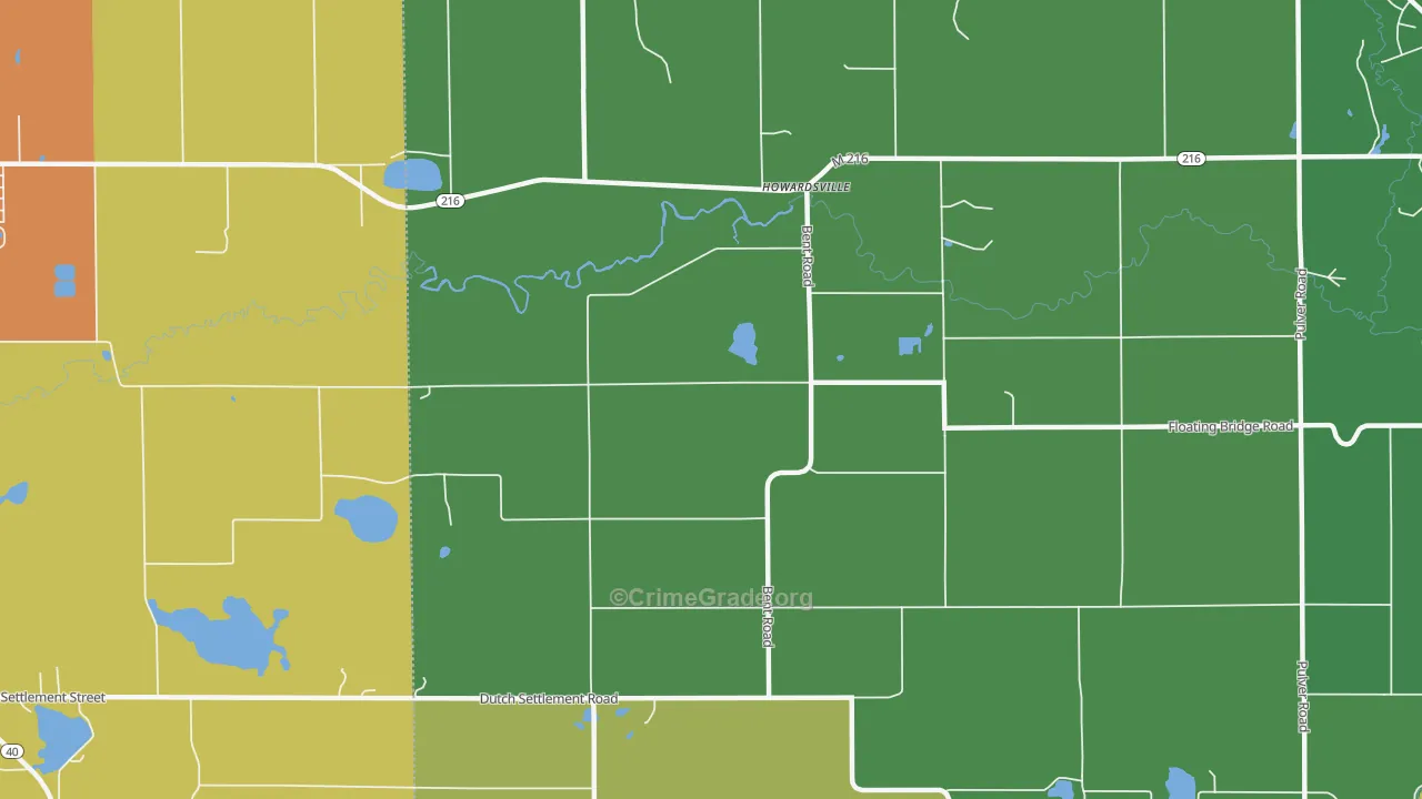 Howardsville, MI Map of Murder Rates