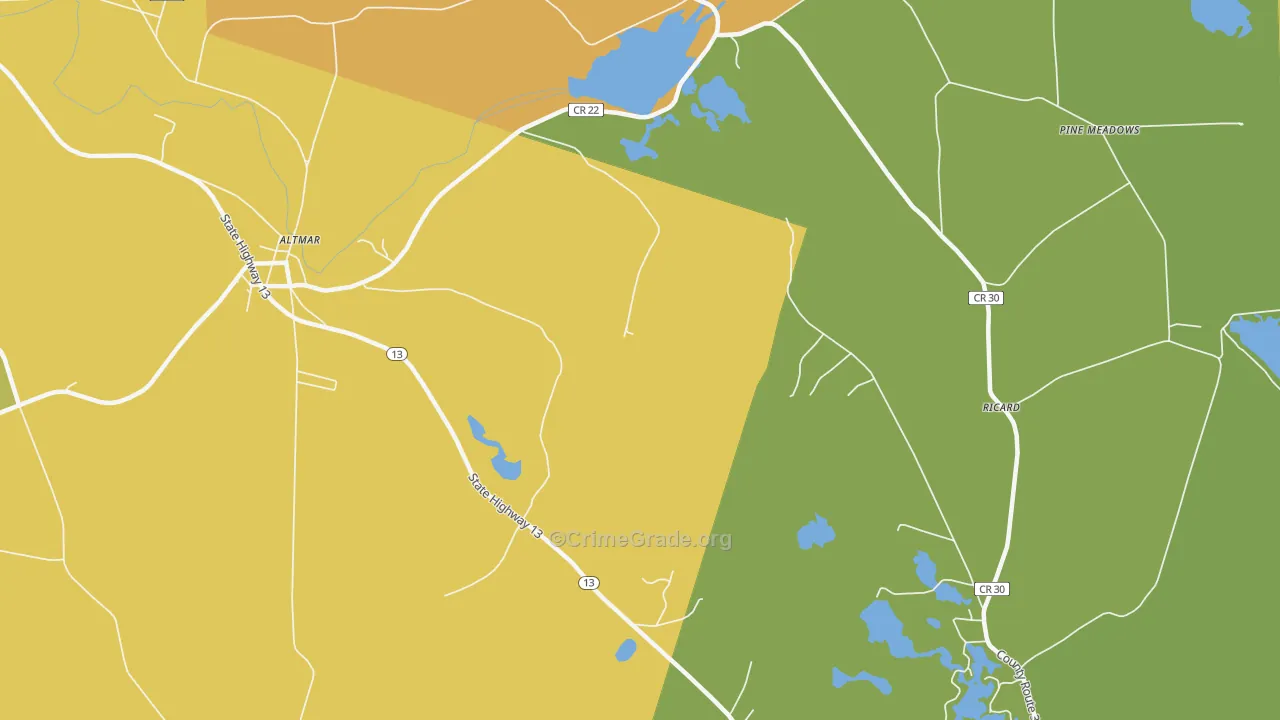Howardville, NY Map of Murder Rates