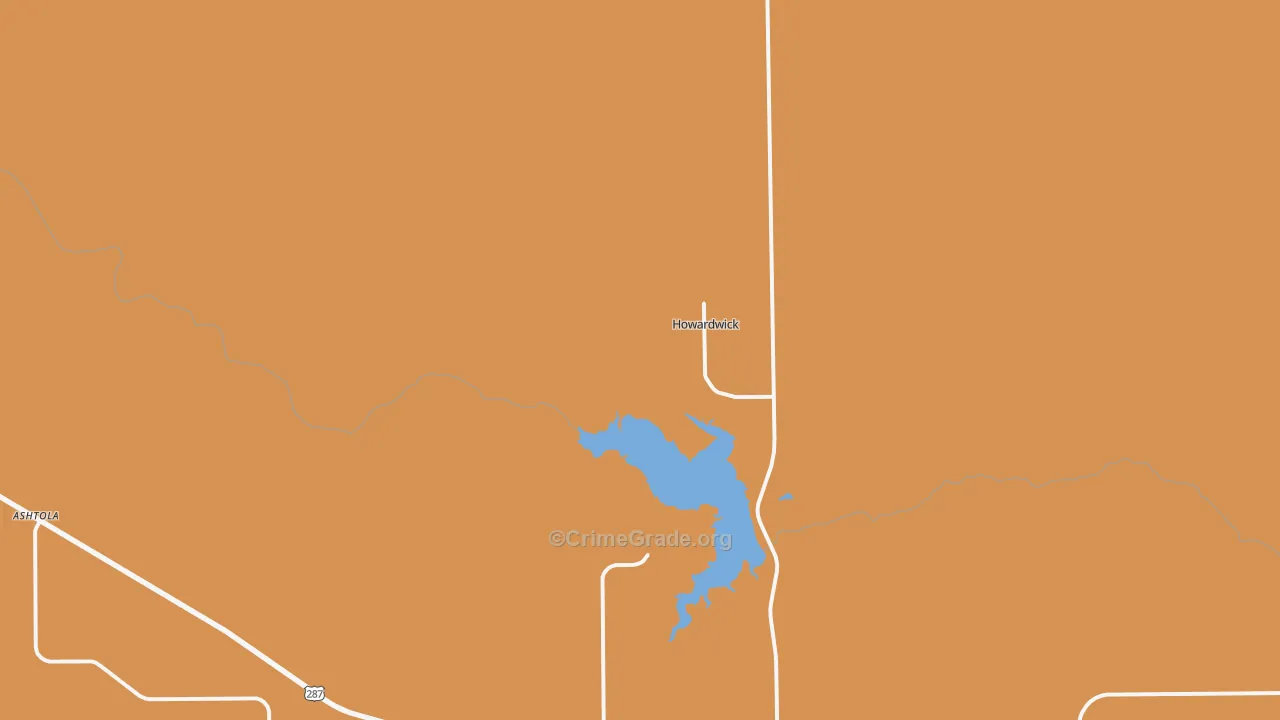 Howardwick, TX Map of Murder Rates