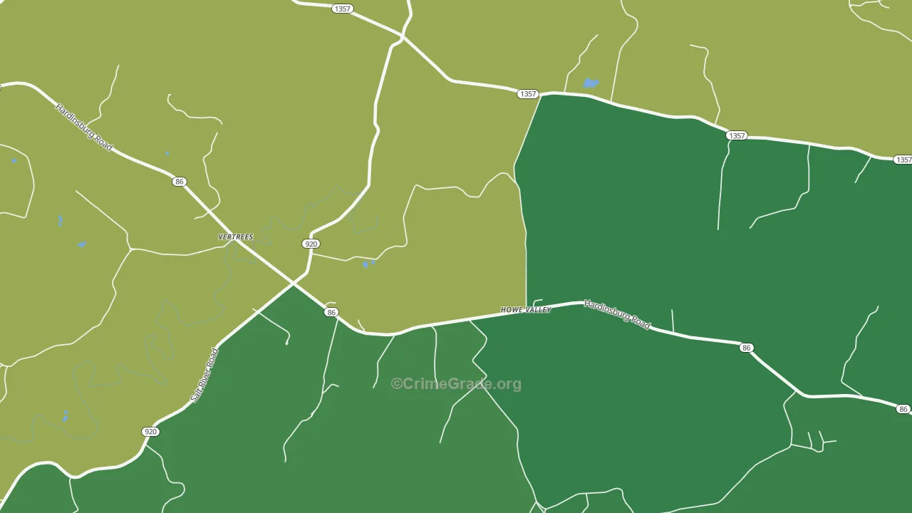 Howe Valley, KY Map of Murder Rates
