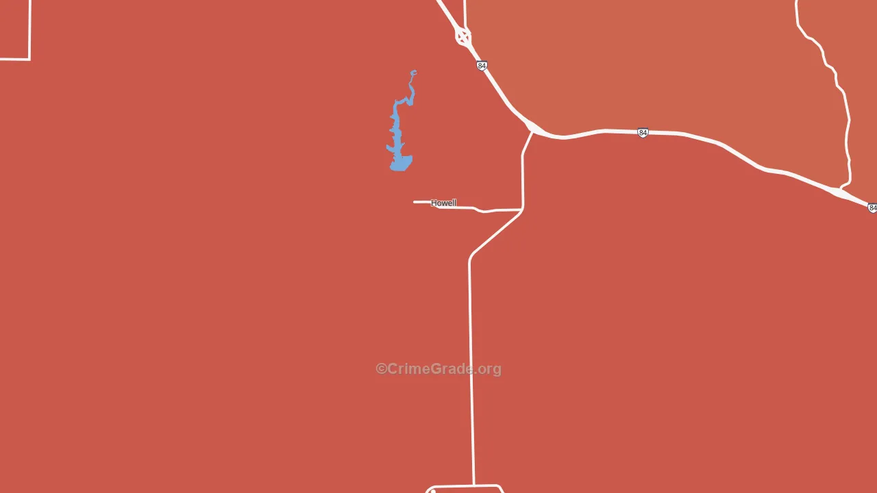 Howell, UT Map of Murder Rates