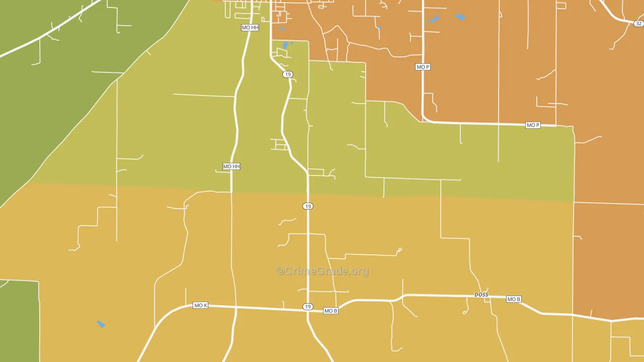 Howes Mill, MO Map of Murder Rates