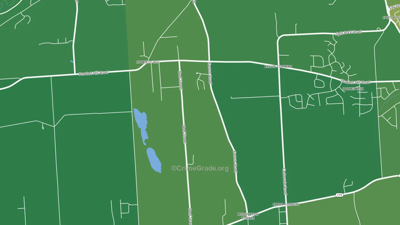 Howlett Hill, NY Map of Murder Rates