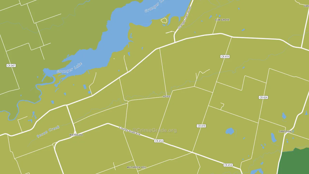 Hoxie, TX Map of Murder Rates
