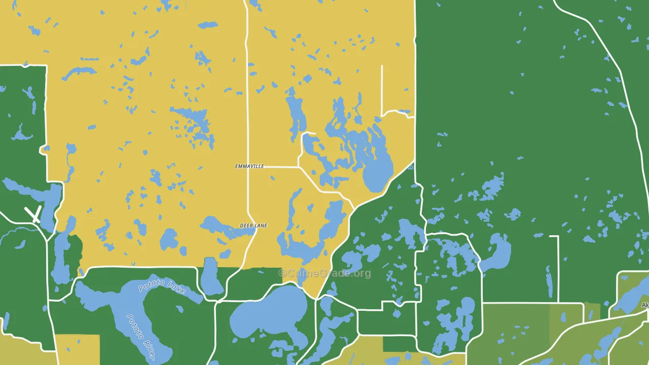 Hubbard County, MN Map of Murder Rates