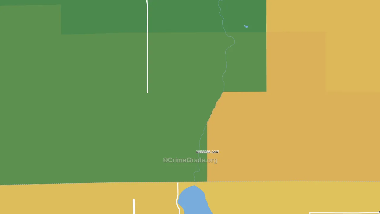 Hubbard Lake, MI Map of Murder Rates