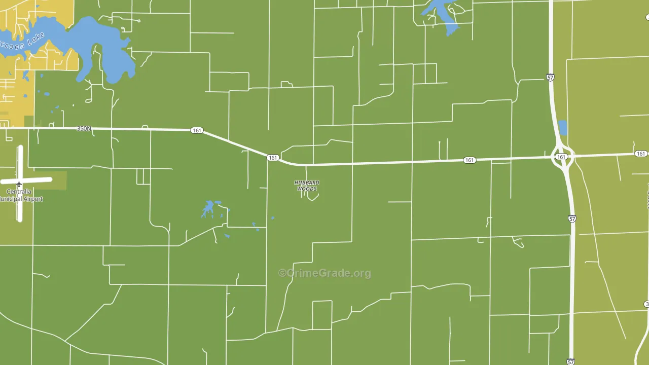 Hubbard Woods, IL Map of Murder Rates