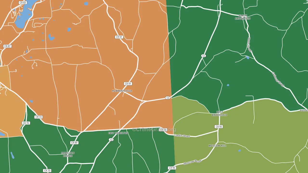 Hubbardsville, NY Map of Murder Rates