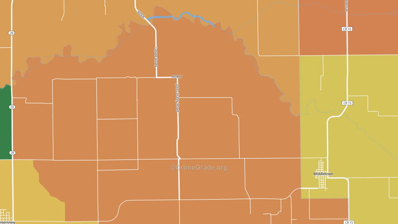Hubly, IL Map of Murder Rates