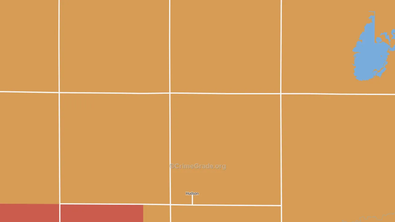 Hudson, KS Map of Murder Rates