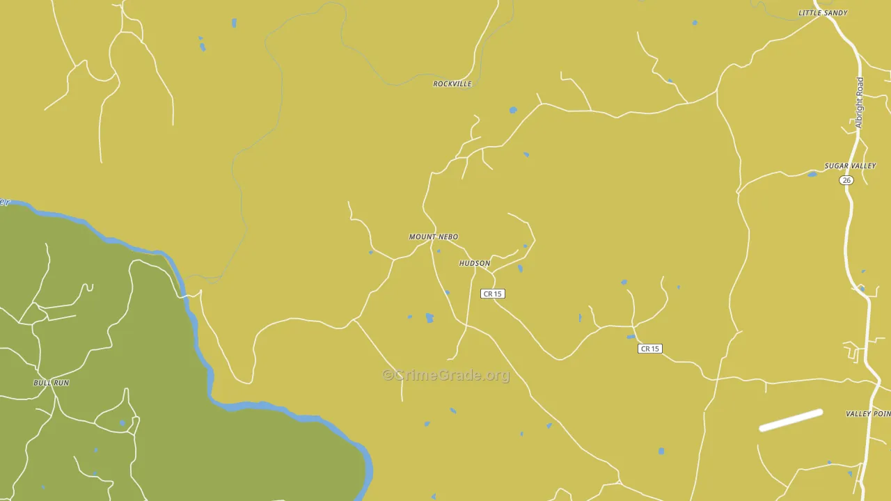 Hudson, WV Map of Murder Rates