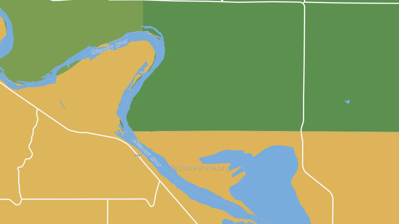 Huff, ND Map of Murder Rates