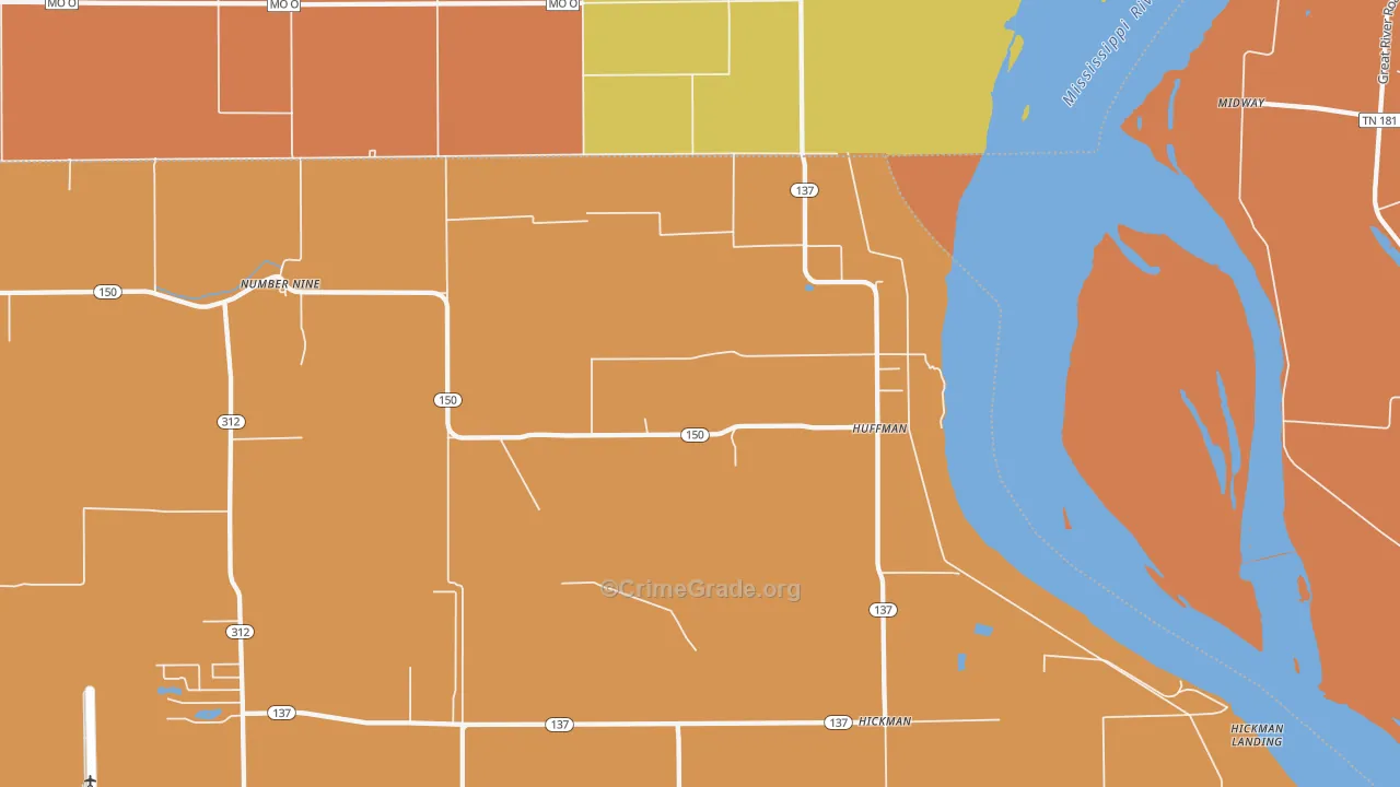 Huffman, AR Map of Murder Rates