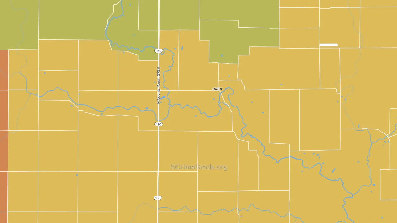Hugo, IL Map of Murder Rates