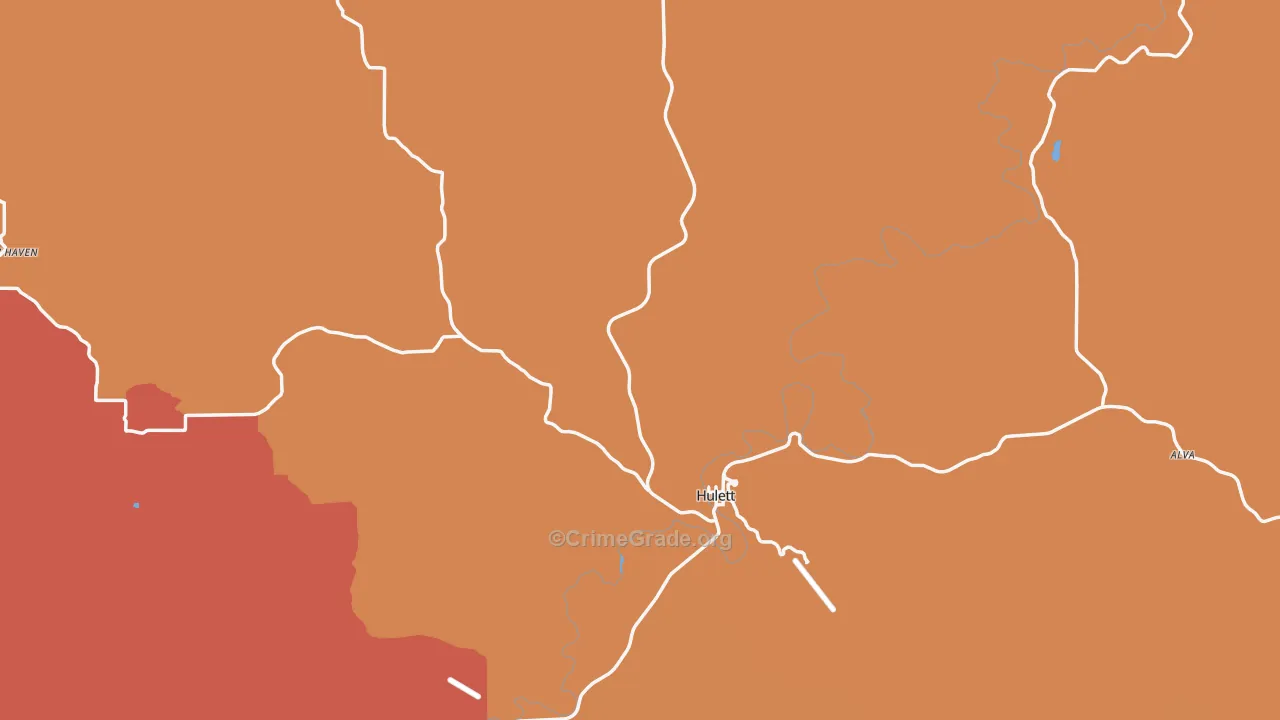 Hulett, WY Map of Murder Rates
