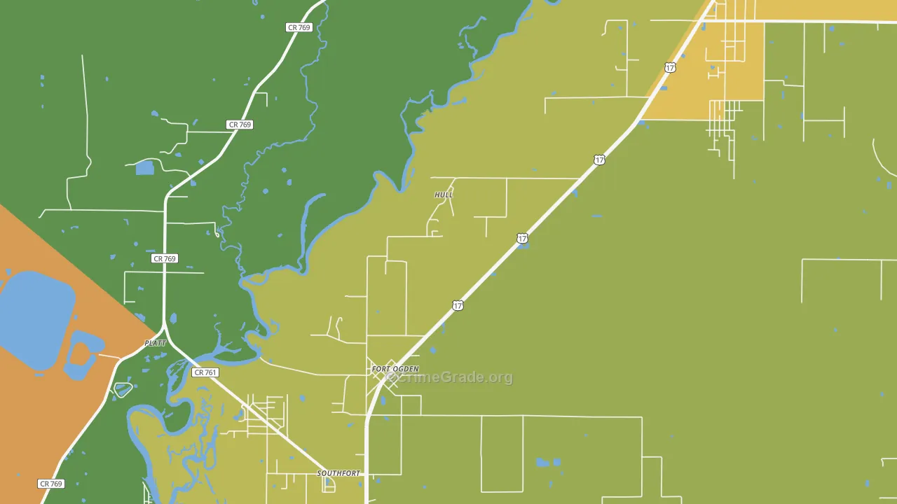 Hull, FL Map of Murder Rates