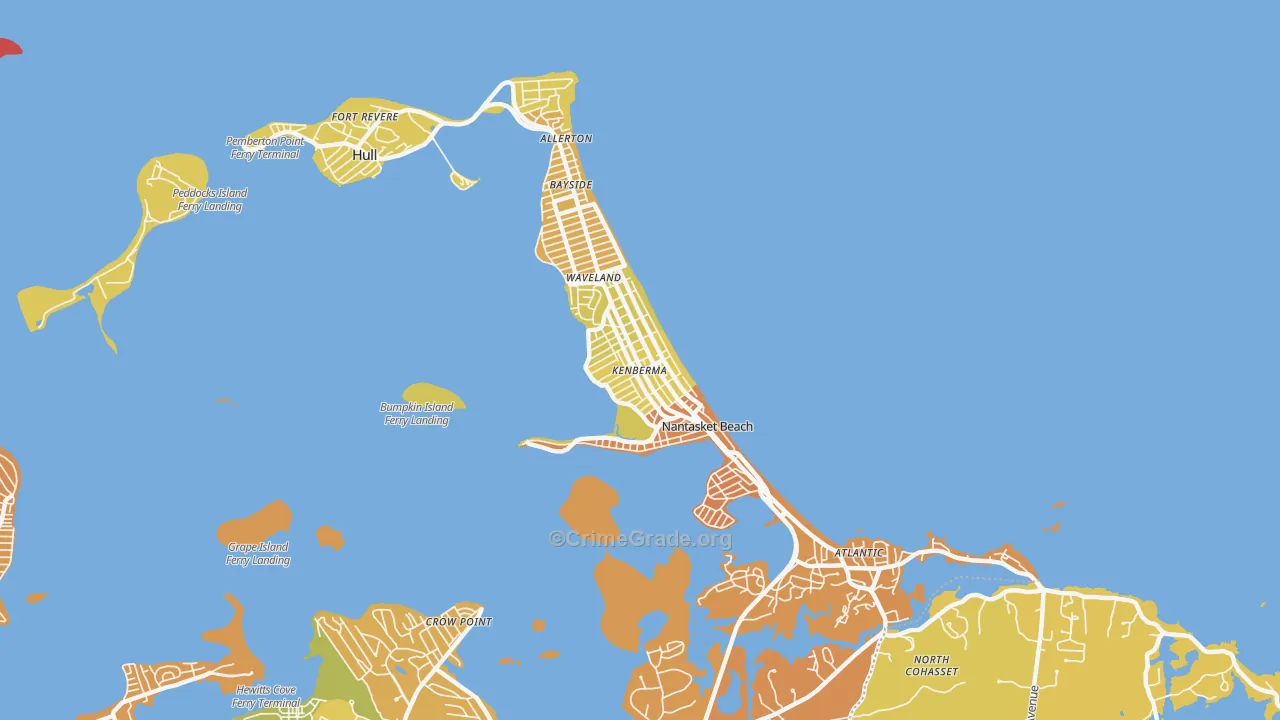Hull, MA Map of Murder Rates