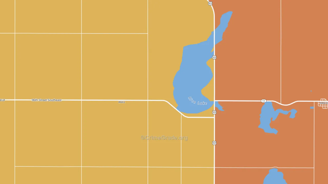 Hull, ND Map of Murder Rates