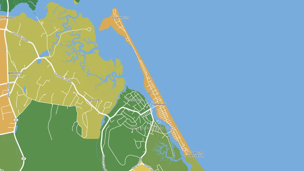 Humarock, MA Map of Murder Rates