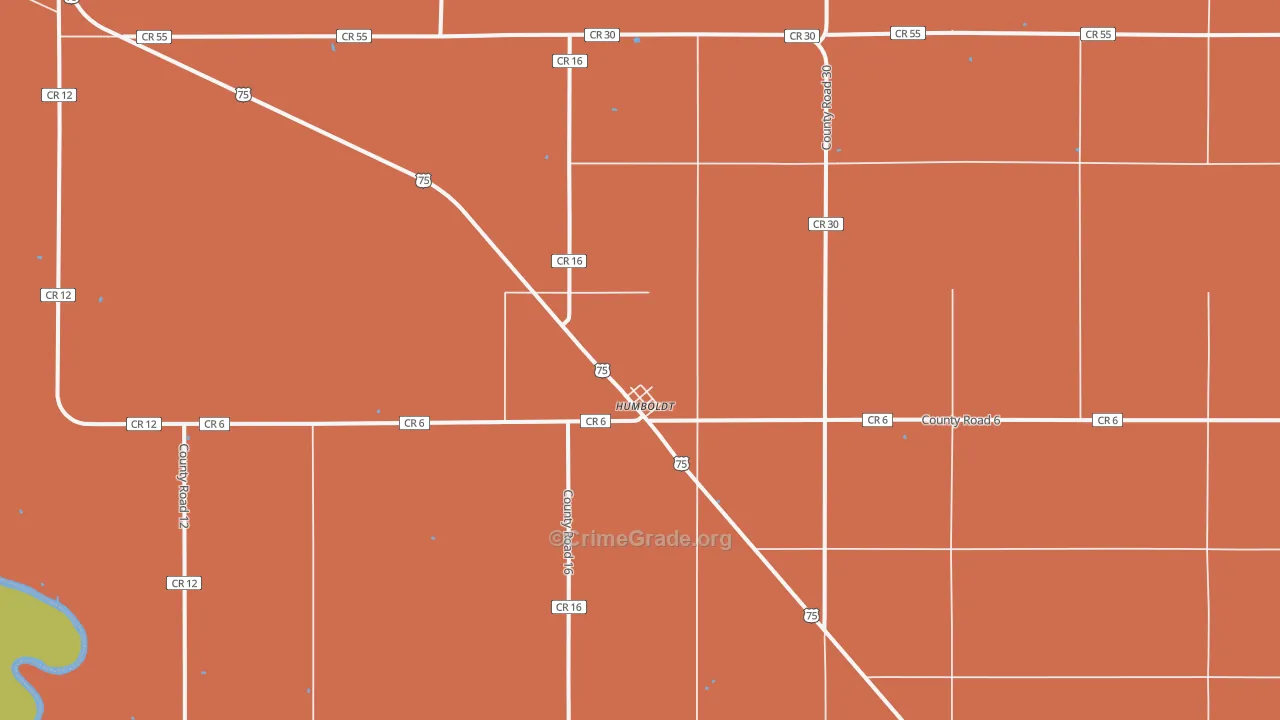 Humboldt, MN Map of Murder Rates