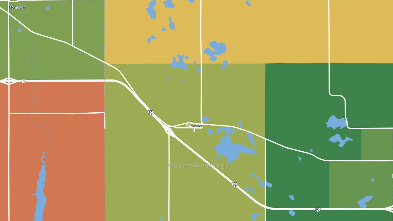 Humboldt, SD Map of Murder Rates