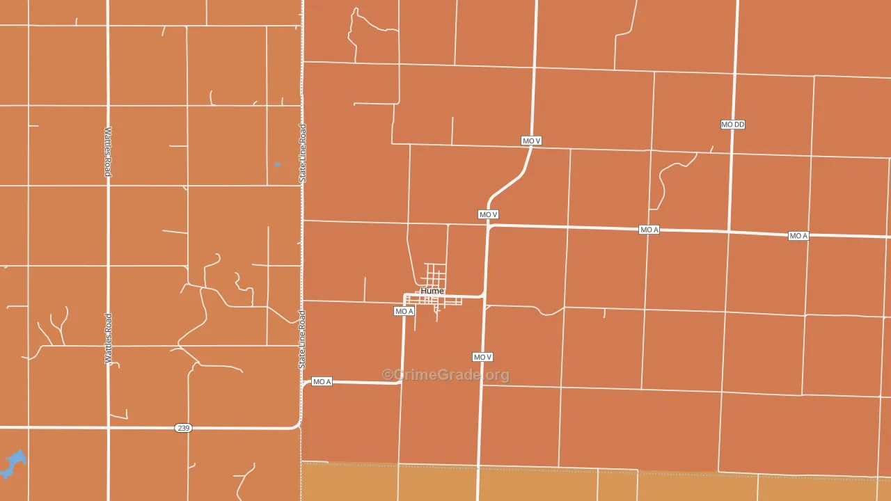 Hume, MO Map of Murder Rates
