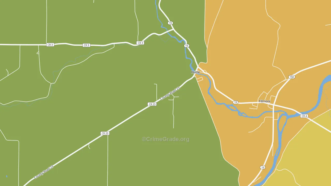 Hume, NY Map of Murder Rates