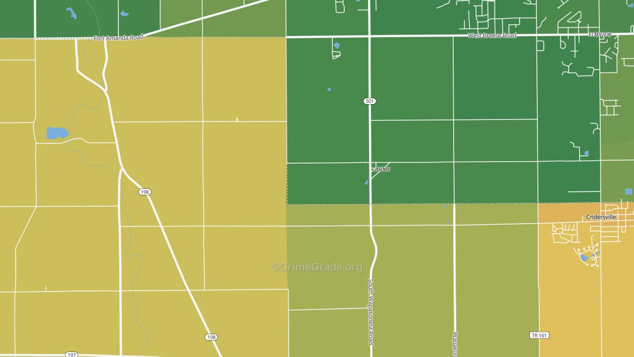 Hume, OH Map of Murder Rates
