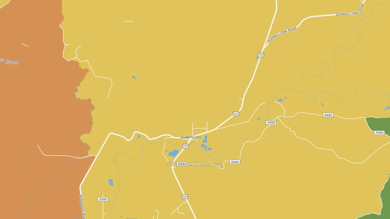 Humptulips, WA Map of Murder Rates