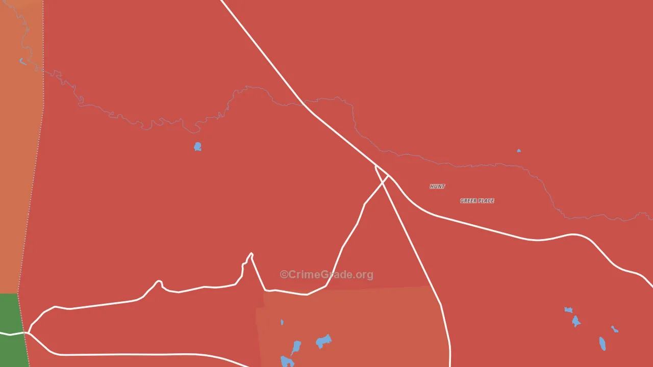 Hunt, AZ Map of Murder Rates