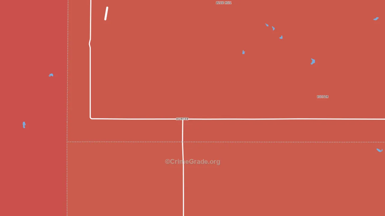 Hunter, KS Map of Murder Rates