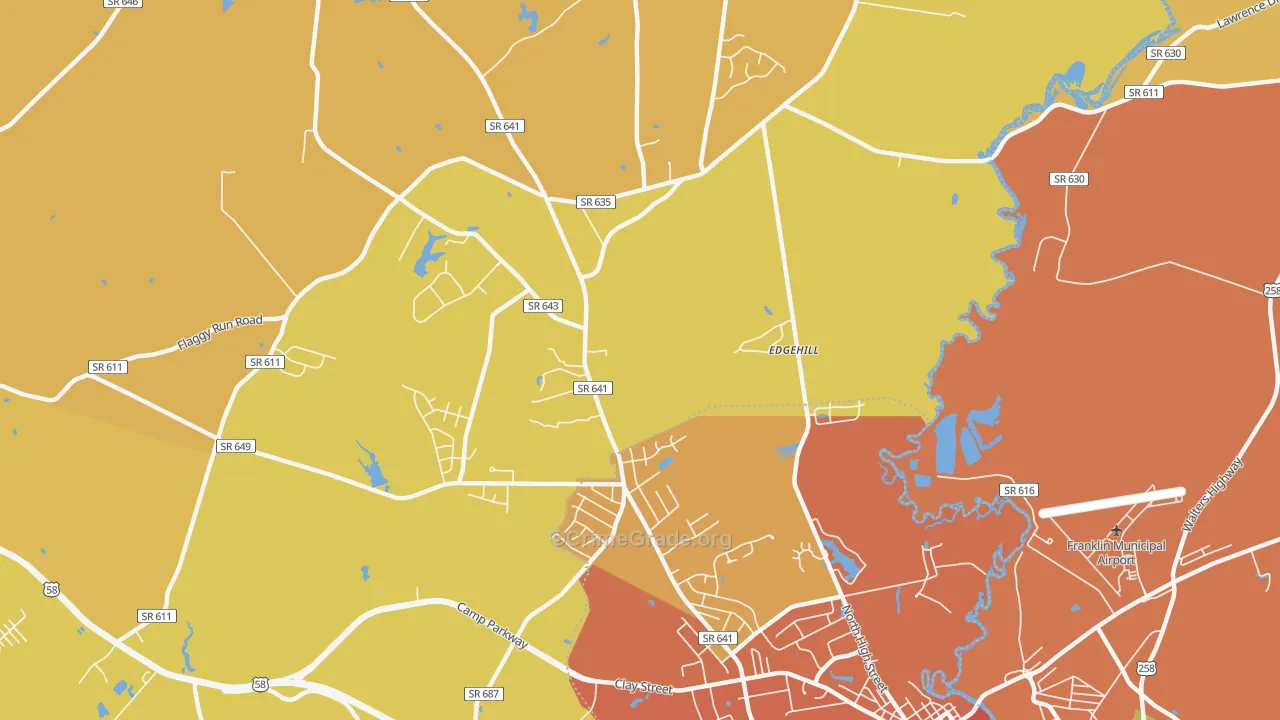 Hunterdale, VA Map of Murder Rates