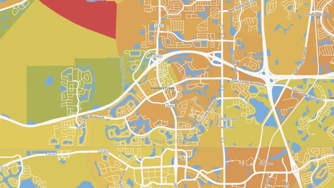 Hunters Creek, FL Map of Murder Rates