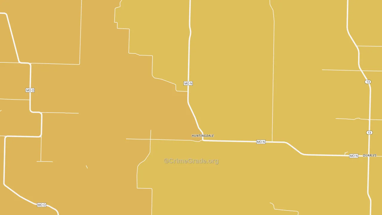 Huntingdale, MO Map of Murder Rates