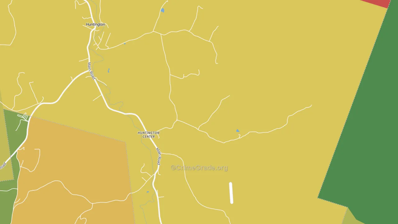 Huntington Center, VT Map of Murder Rates