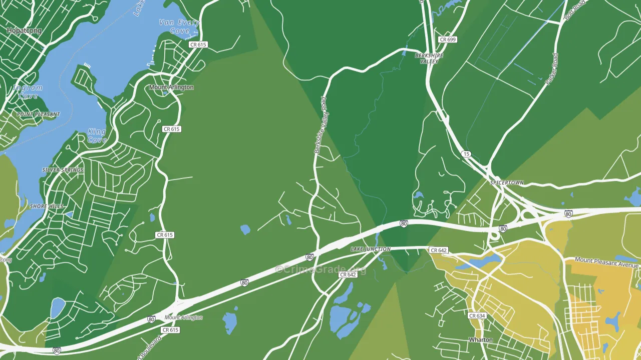 Hurdtown, NJ Map of Murder Rates