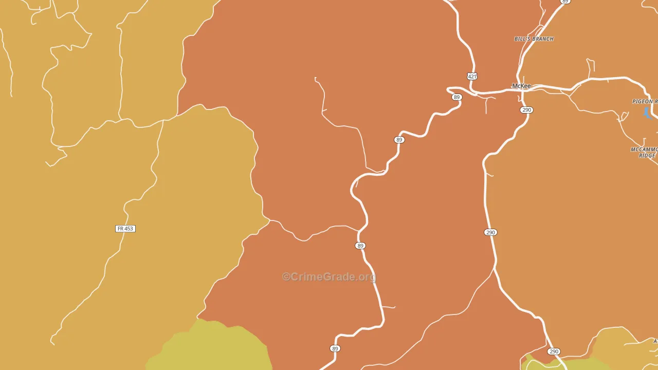 Hurley, KY Map of Murder Rates