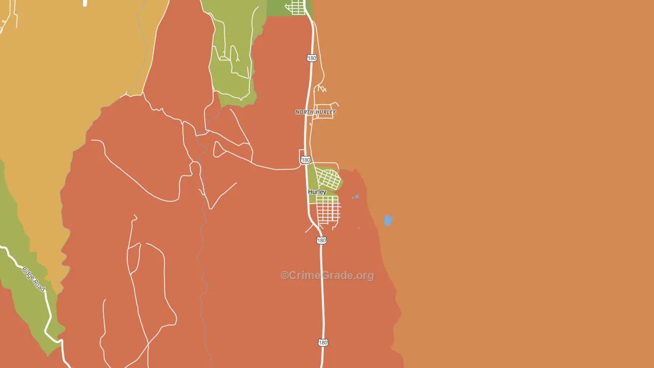 Hurley, NM Map of Murder Rates