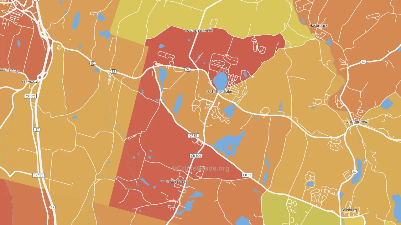 Hurleyville, NY Map of Murder Rates