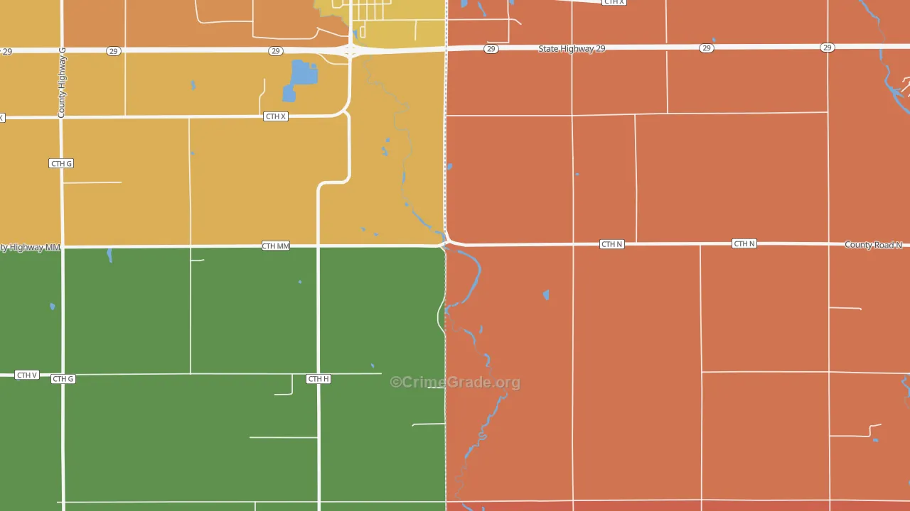Huron, WI Map of Murder Rates