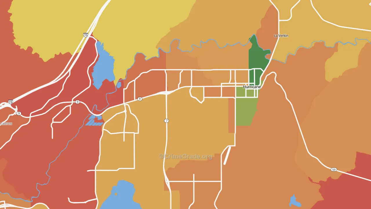 Hurricane, UT Map of Murder Rates