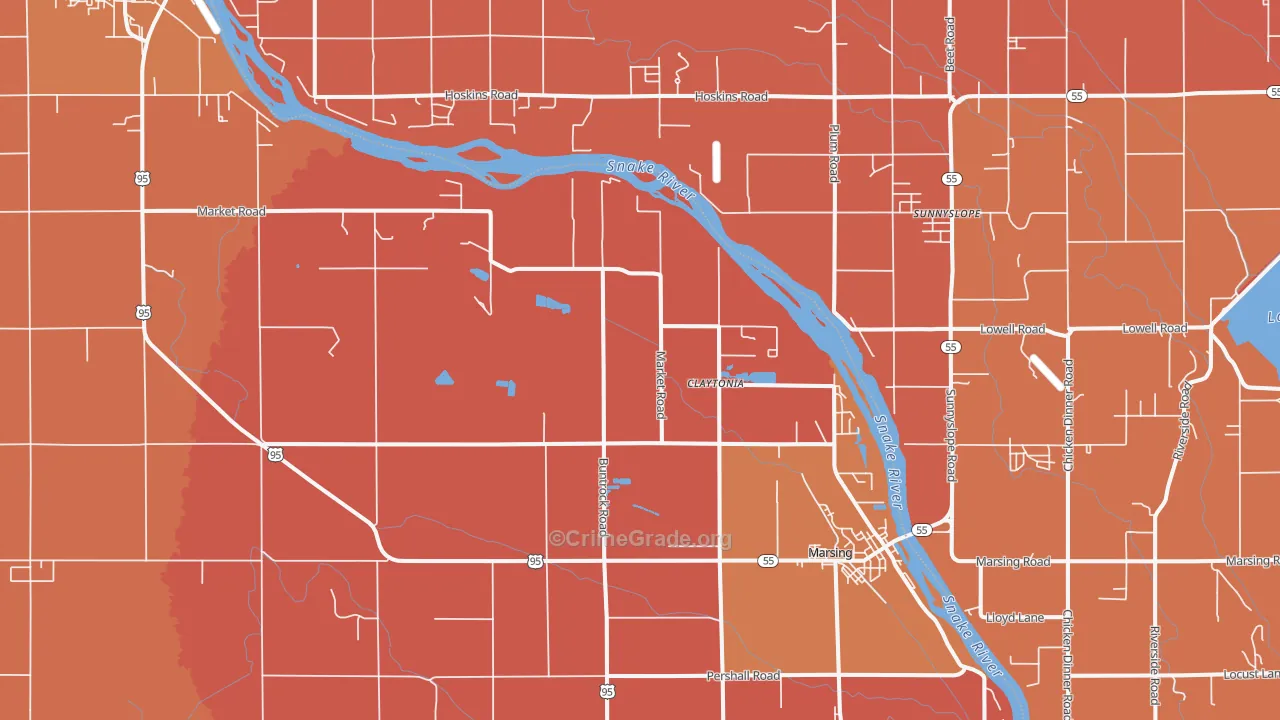 Huston, ID Map of Murder Rates