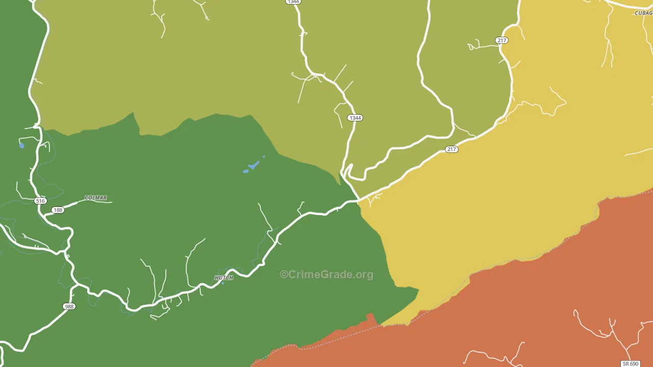 Hutch, KY Map of Murder Rates